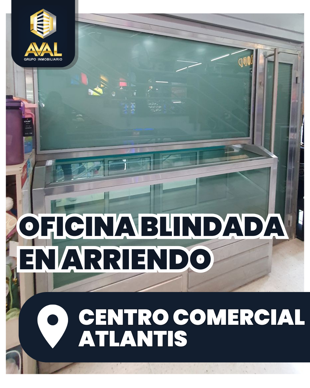 OFICINA BLINDADA EN ARRIENDO, CC ALEJANDRÍA, SEGUNDO PISO, ATLANTIS I🤩