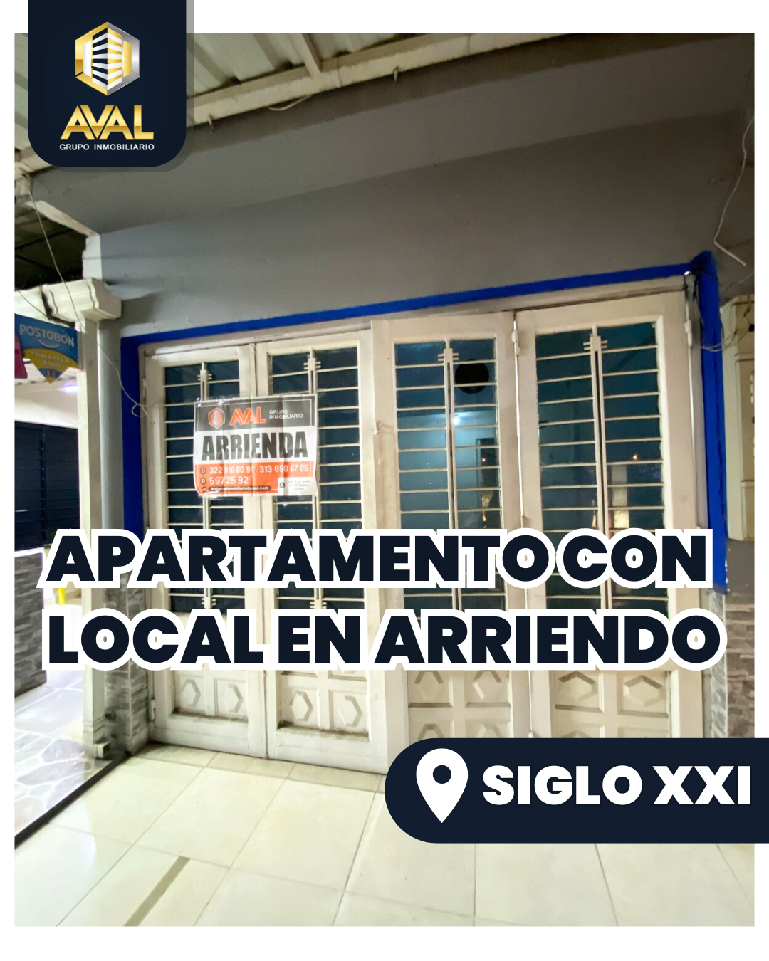 APARTAMENTO CON LOCAL EN ARRIENDO, UBICADO EN SIGLO XXI🤩