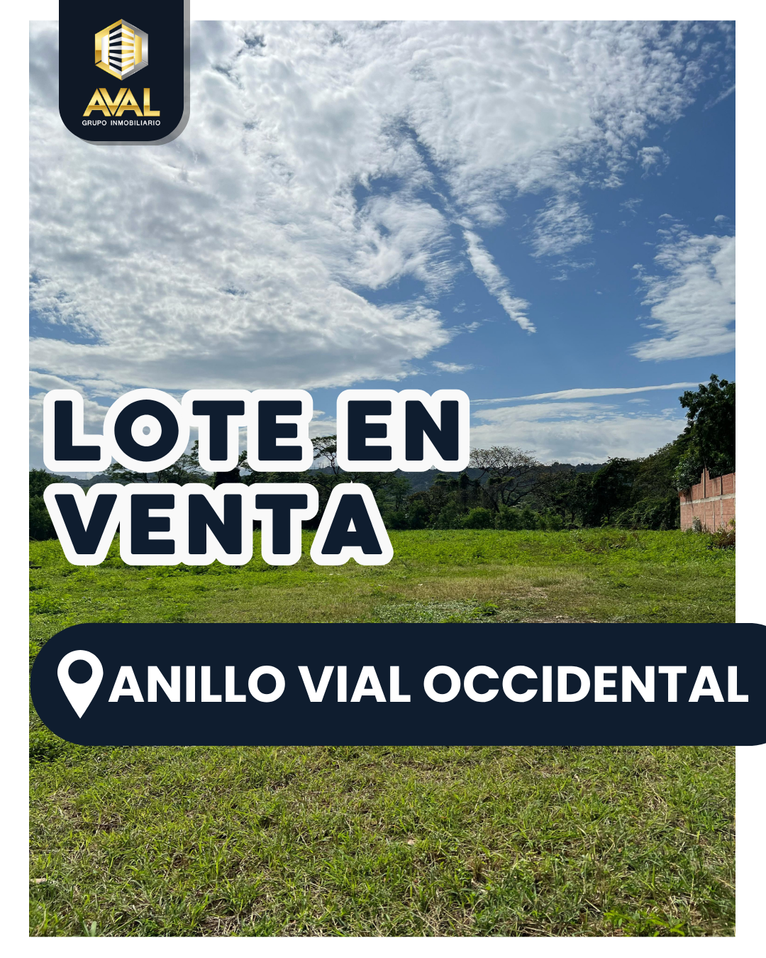 LOTE EN VENTA, UBICADO EN EL ANILLO VIAL OCCIDENTAL🤩