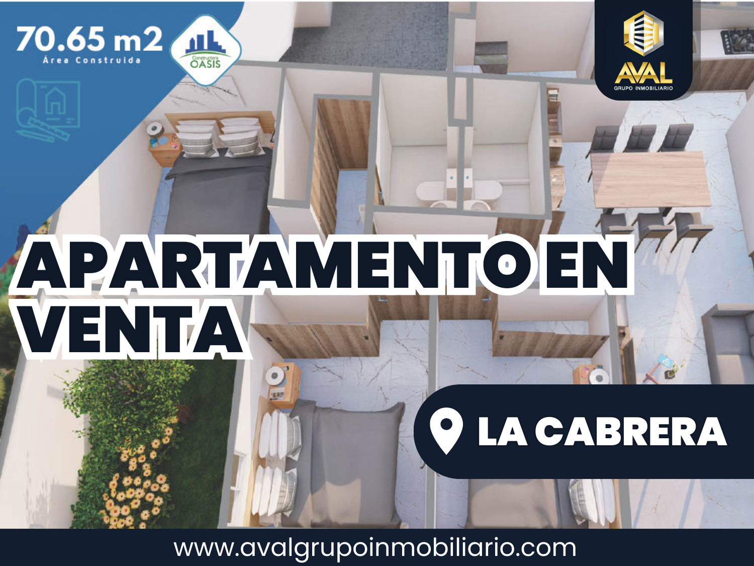PROYECTO EN VENTA: VILLAS JERÓNIMO🤩APARTAMENTO EN VENTA, UBICADO EN LA CABRERA ✅