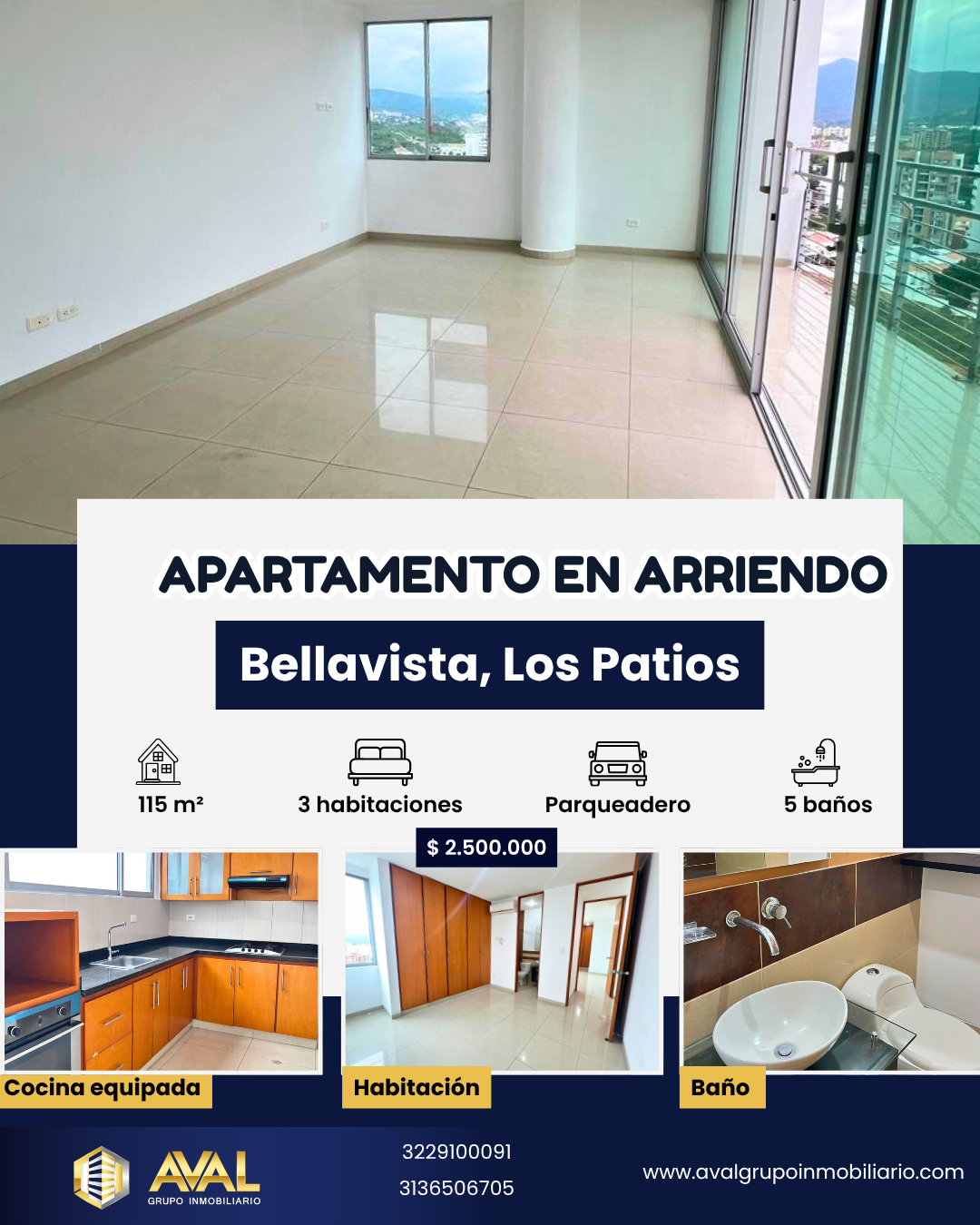 APARTAMENTO EN ARRIENDO – BELLAVISTA